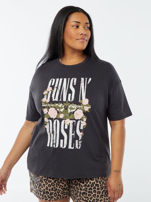 T-shirt imprimé 'Guns N Roses' manches courtes - Kiabi