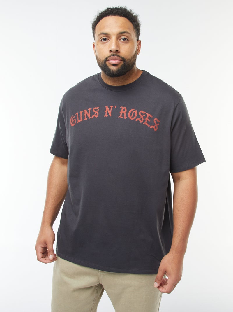 T-shirt imprimé 'Guns N'Roses' à manches courtes Noir - Kiabi