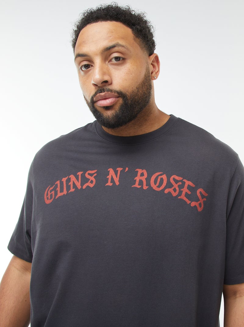 T-shirt imprimé 'Guns N'Roses' à manches courtes Noir - Kiabi