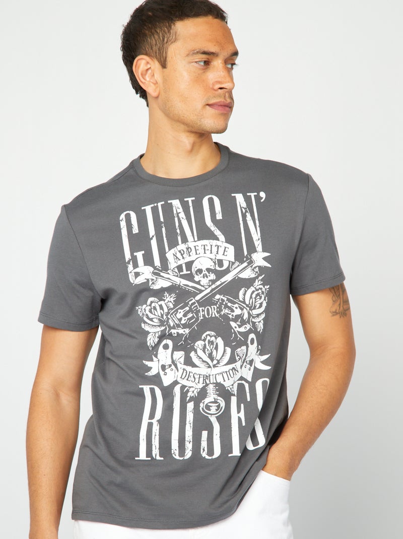 T-shirt imprimé 'Guns N'Roses' Gris - Kiabi