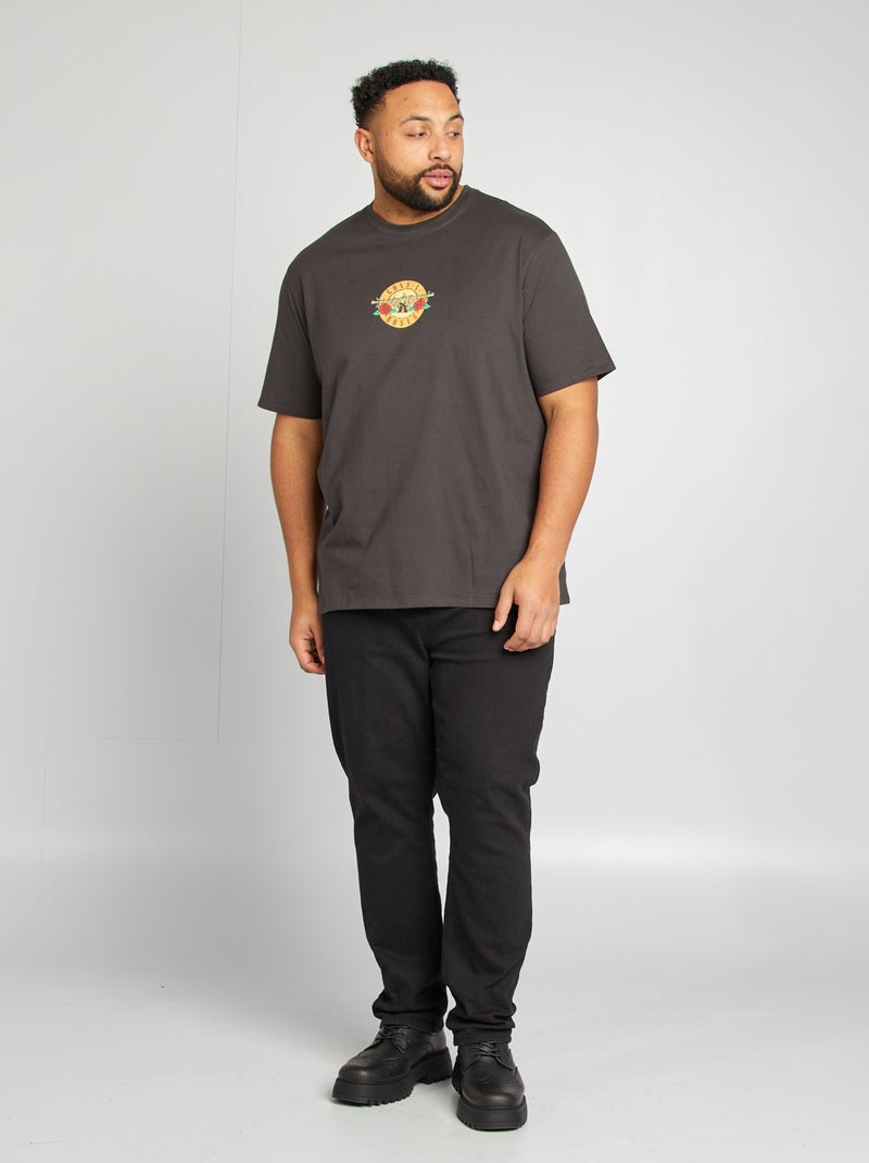 T-shirt imprimé 'Guns'N'Roses' manches courtes noir - Kiabi