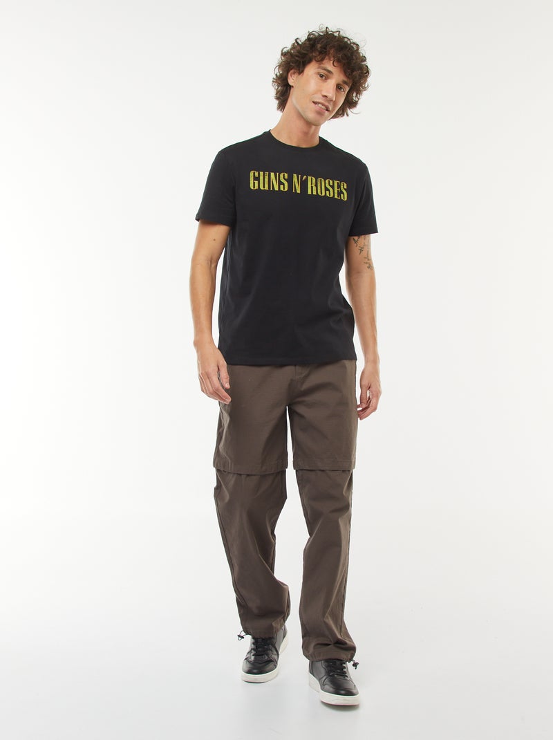 T-shirt imprimé 'Guns'N'Roses' manches courtes Noir - Kiabi