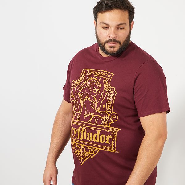 T Shirt Imprime Harry Potter Grande Taille Homme Bordeaux