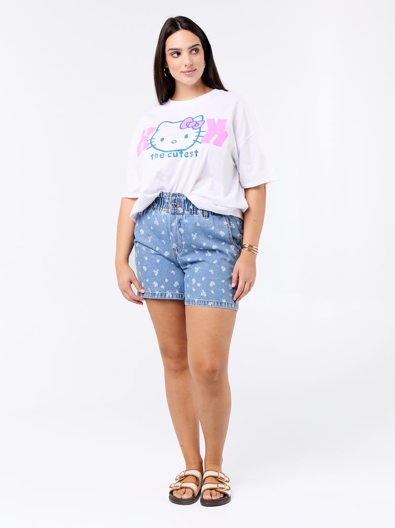 T-shirt imprimé 'Hello Kitty' Blanc - Kiabi