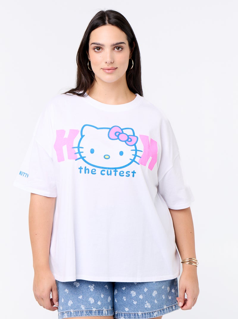 T-shirt imprimé 'Hello Kitty' Blanc - Kiabi