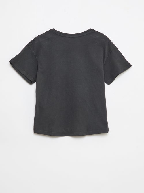 T-shirt imprimé 'Hello kitty' en coton uni - Kiabi