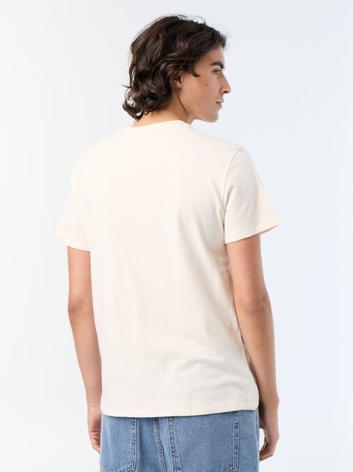 T-shirt imprimé homme en coton à col rond - Kiabi