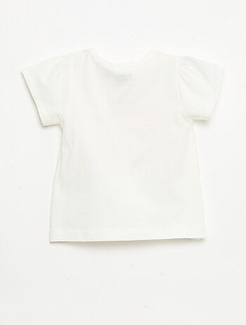 T-shirt imprimé imprimé 'Hello kitty' en relief