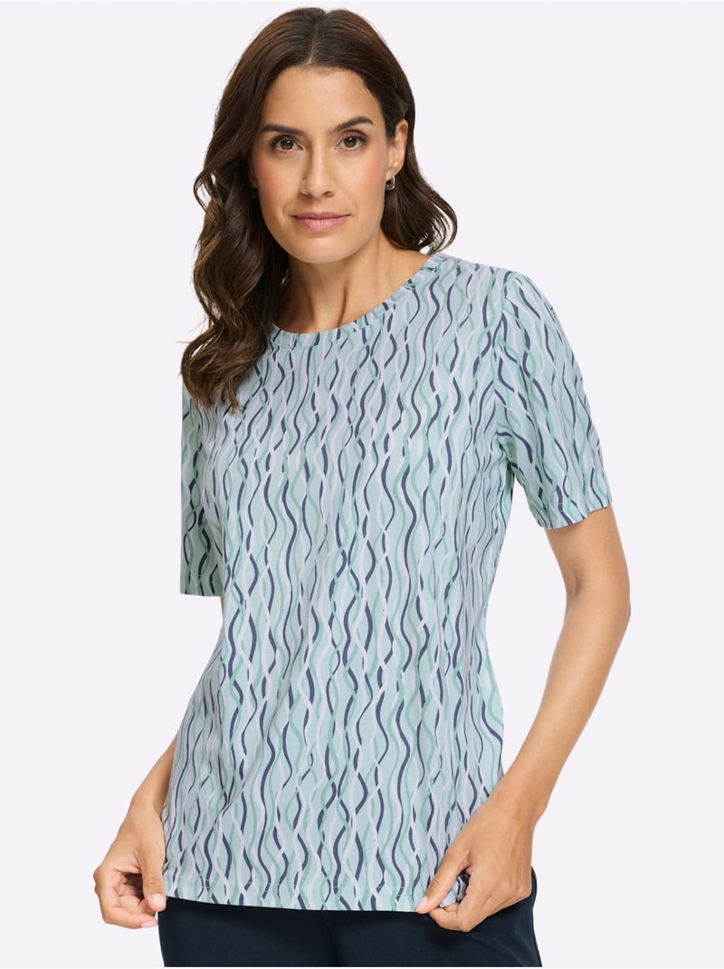 T-shirt Imprimé Imprimé Mode - Taille Standard - Witt Blanc Vert - Kiabi