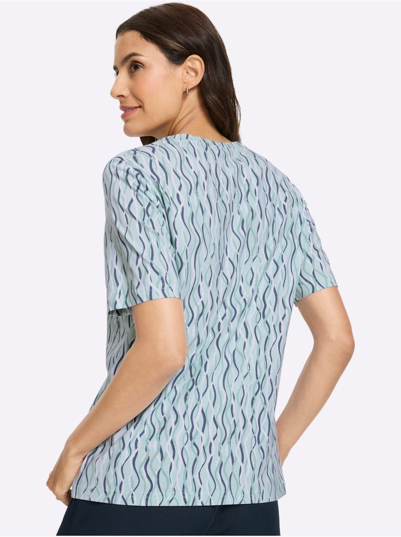 T-shirt Imprimé Imprimé Mode - Taille Standard - Witt Blanc Vert - Kiabi