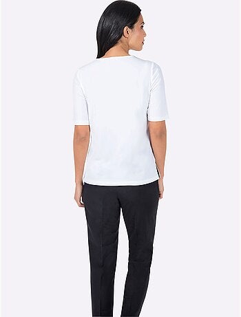 T-shirt Imprimé Imprimé Transfert Couleur Argenté - Taille Standard - helline