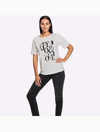 T-shirt Imprimé Inscription Tendance - Taille Standard - helline