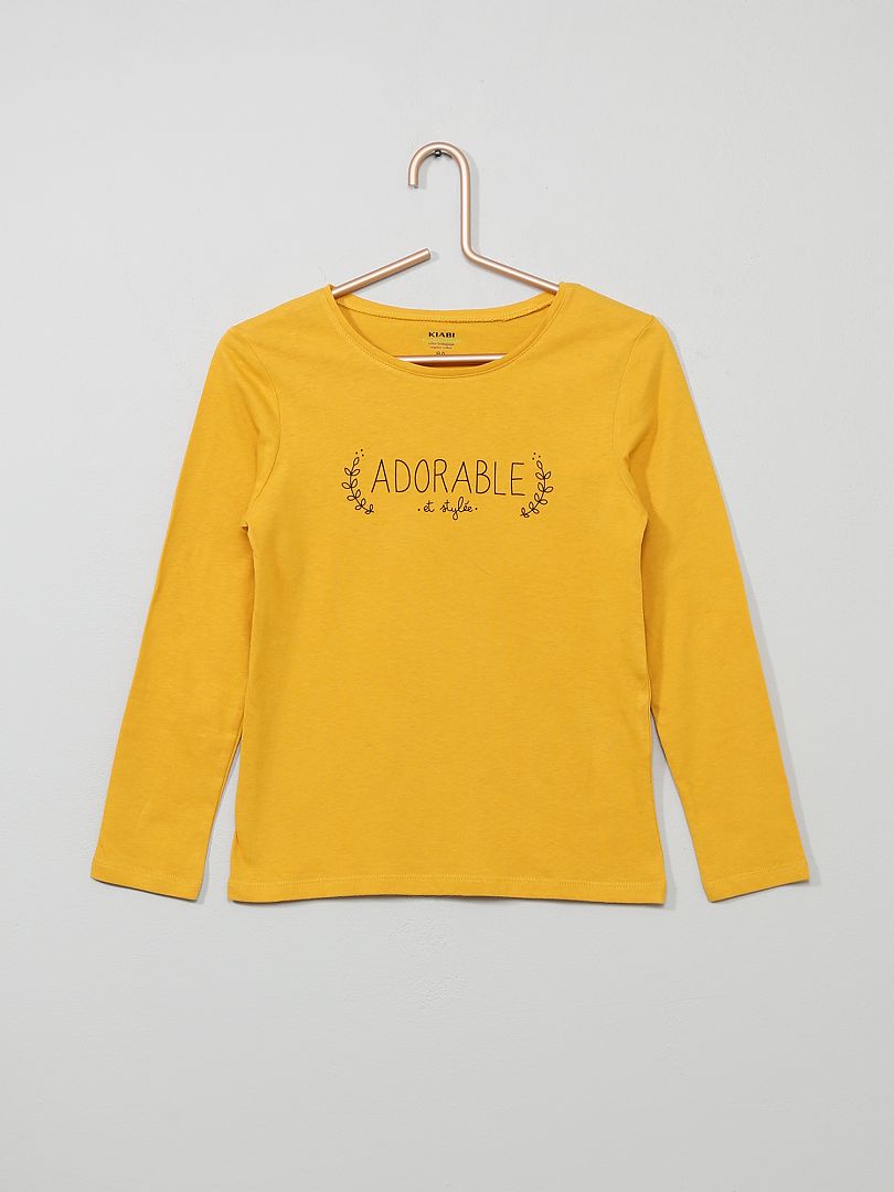 T-shirt imprimé jaune adorable - Kiabi