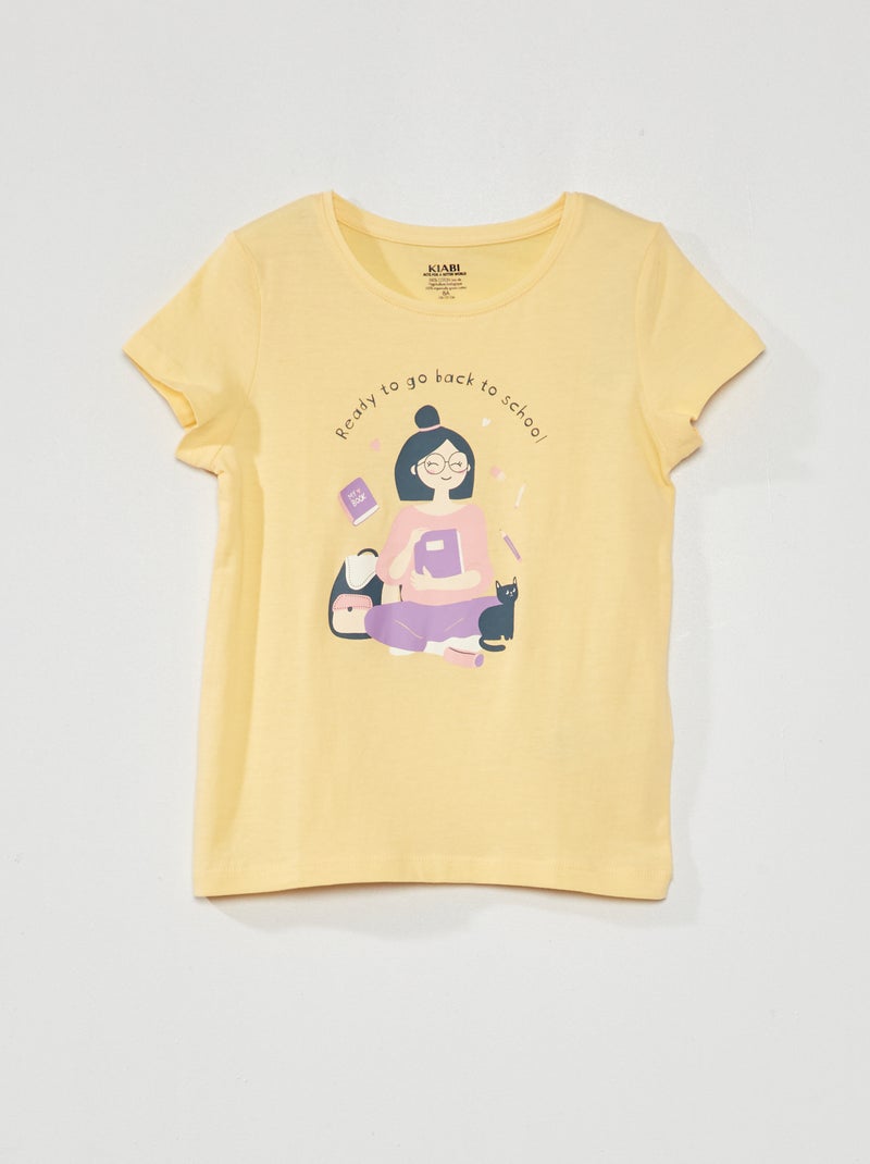 T-shirt imprimé JAUNE - Kiabi