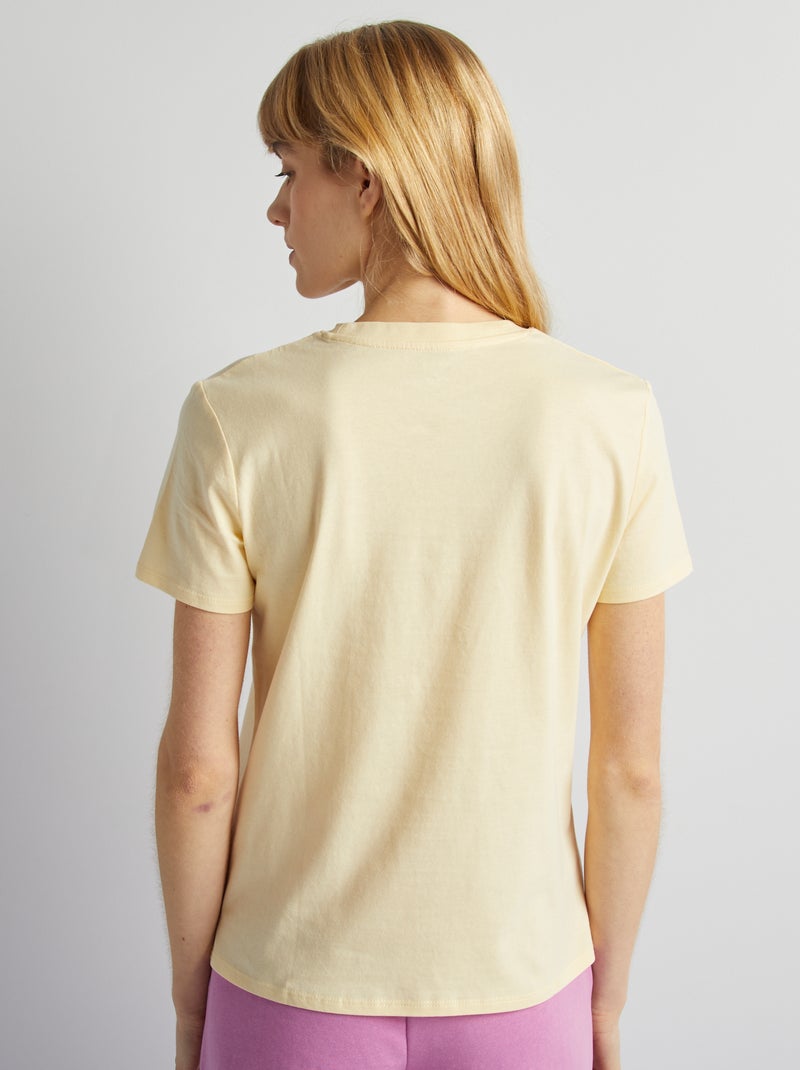 T-shirt imprimé Jaune - Kiabi