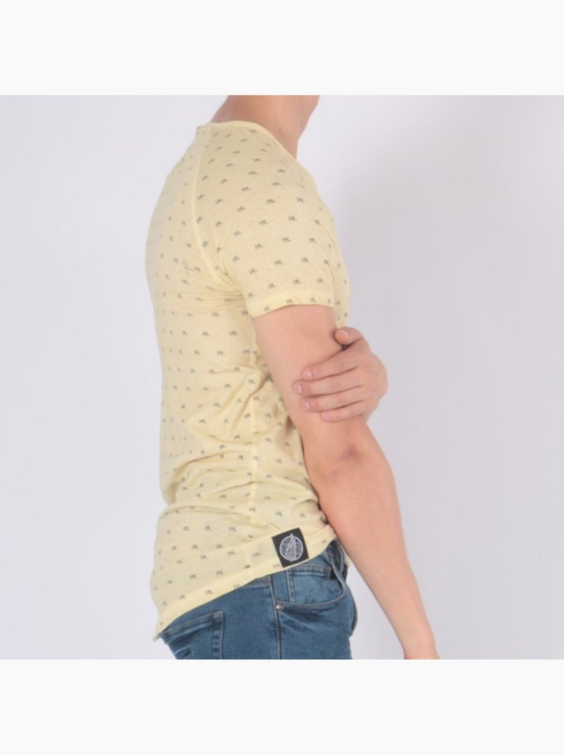 T-shirt imprimé Jaune - Kiabi