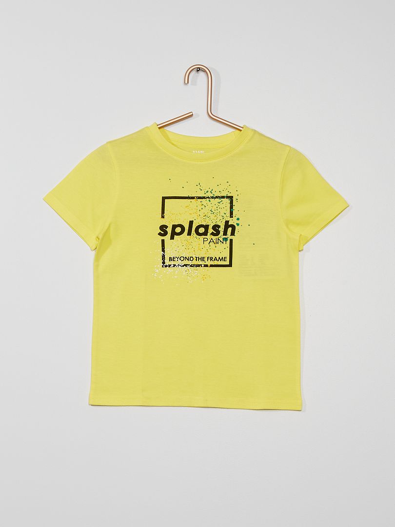 T-shirt imprimé jaune - Kiabi