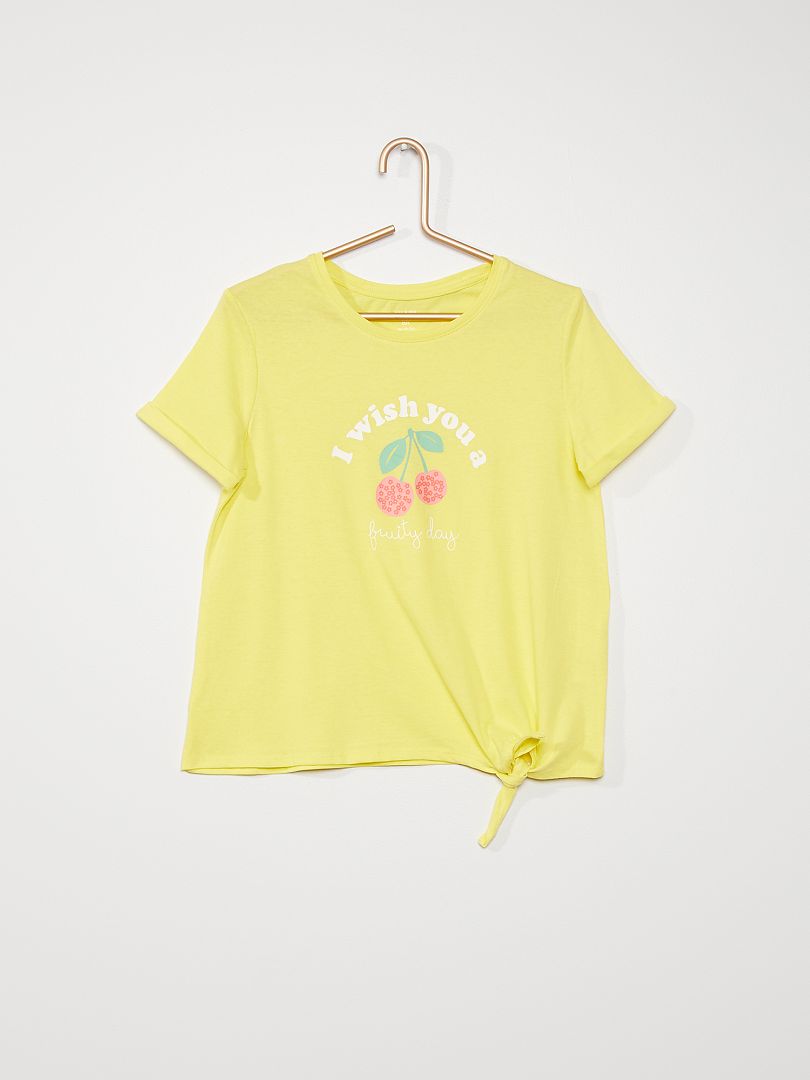 T-shirt Imprimé jaune - Kiabi