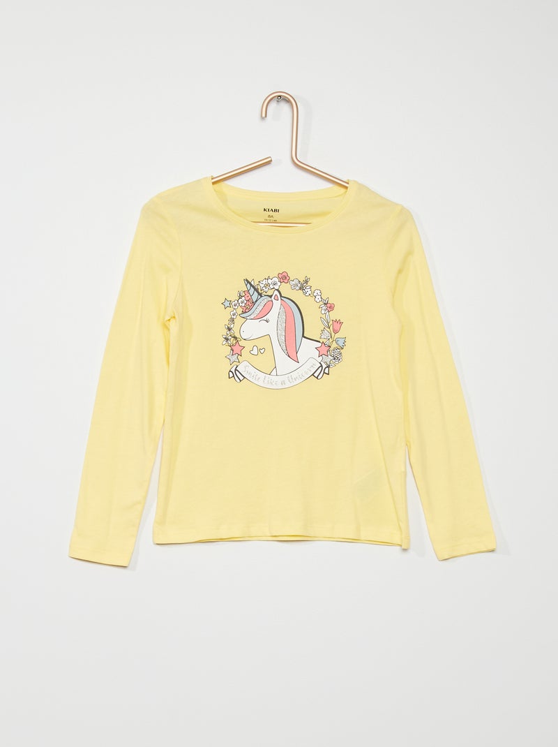 T-shirt Imprimé jaune - Kiabi
