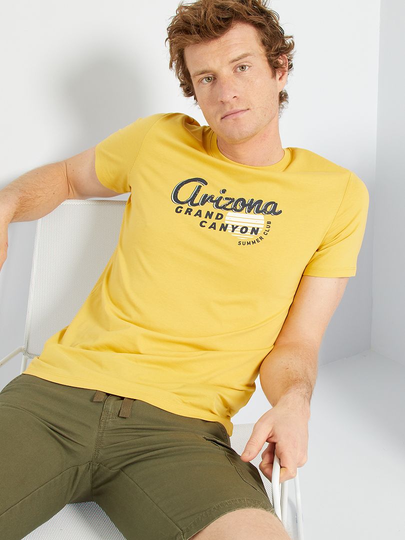 T-shirt imprimé jaune/arizona - Kiabi