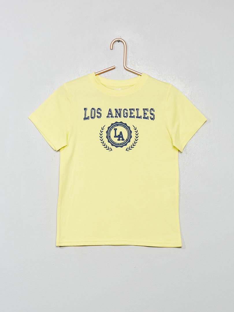 T-shirt imprimé jaune/LA - Kiabi