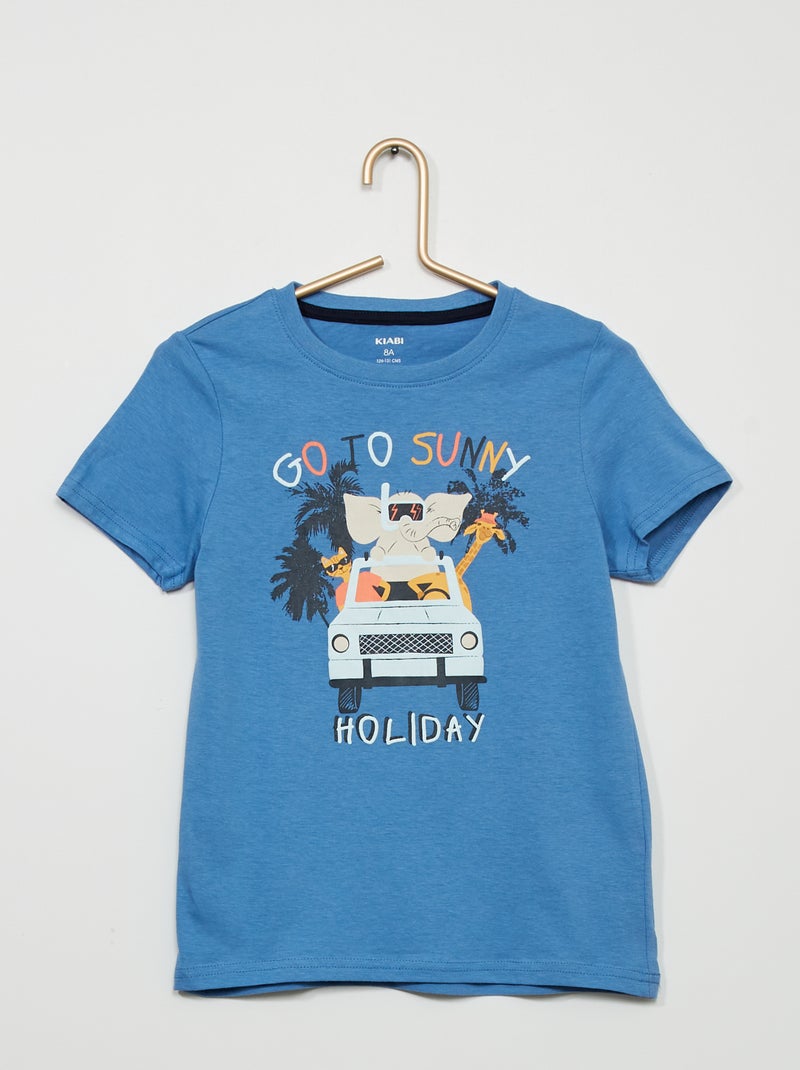 T-shirt imprimé 'jeep' bleu 'jeep' - Kiabi