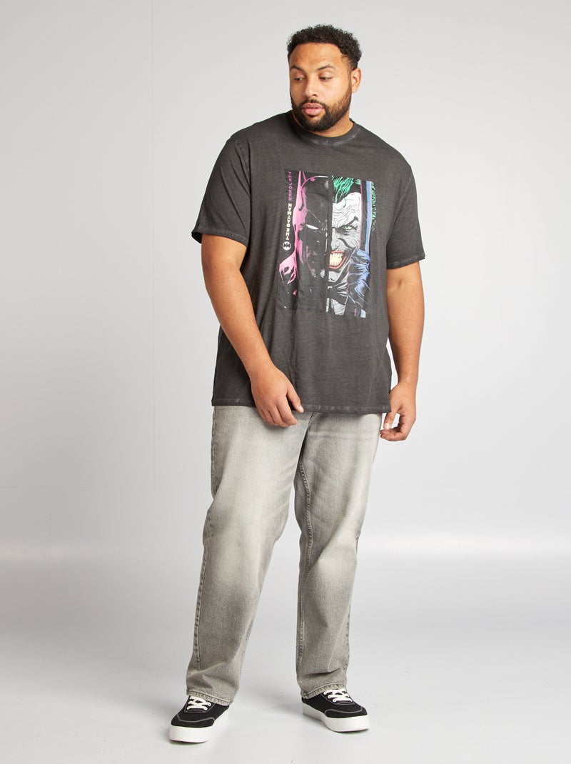T-shirt imprimé 'Joker' gris foncé - Kiabi