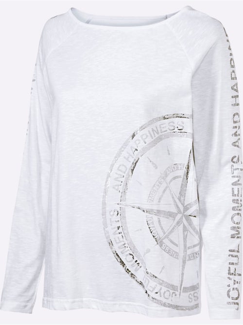 T-shirt Imprimé Joli Imprimé Feuille Devant - Taille Standard - Helline - Kiabi T-shirt Imprimé Joli Imprimé Feuille Devant - Taille Standard - Helline - Kiabi