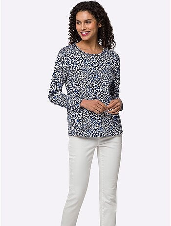 T-shirt imprimé joli motif léopard - taille standard - helline