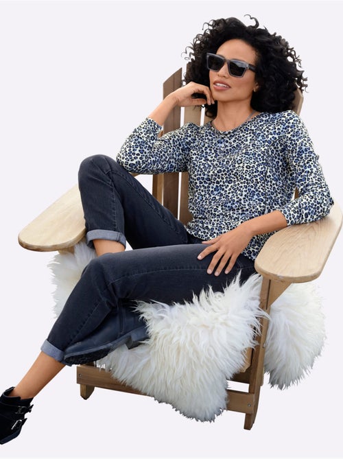 T-shirt imprimé joli motif léopard - taille standard - helline - Kiabi