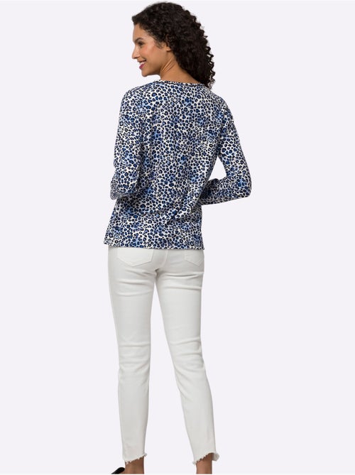 T-shirt imprimé joli motif léopard - taille standard - helline - Kiabi