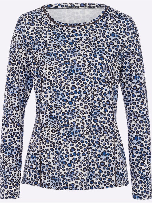 T-shirt imprimé joli motif léopard - taille standard - helline - Kiabi