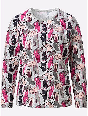 T-shirt imprimé jolie forme de chat - taille standard - witt