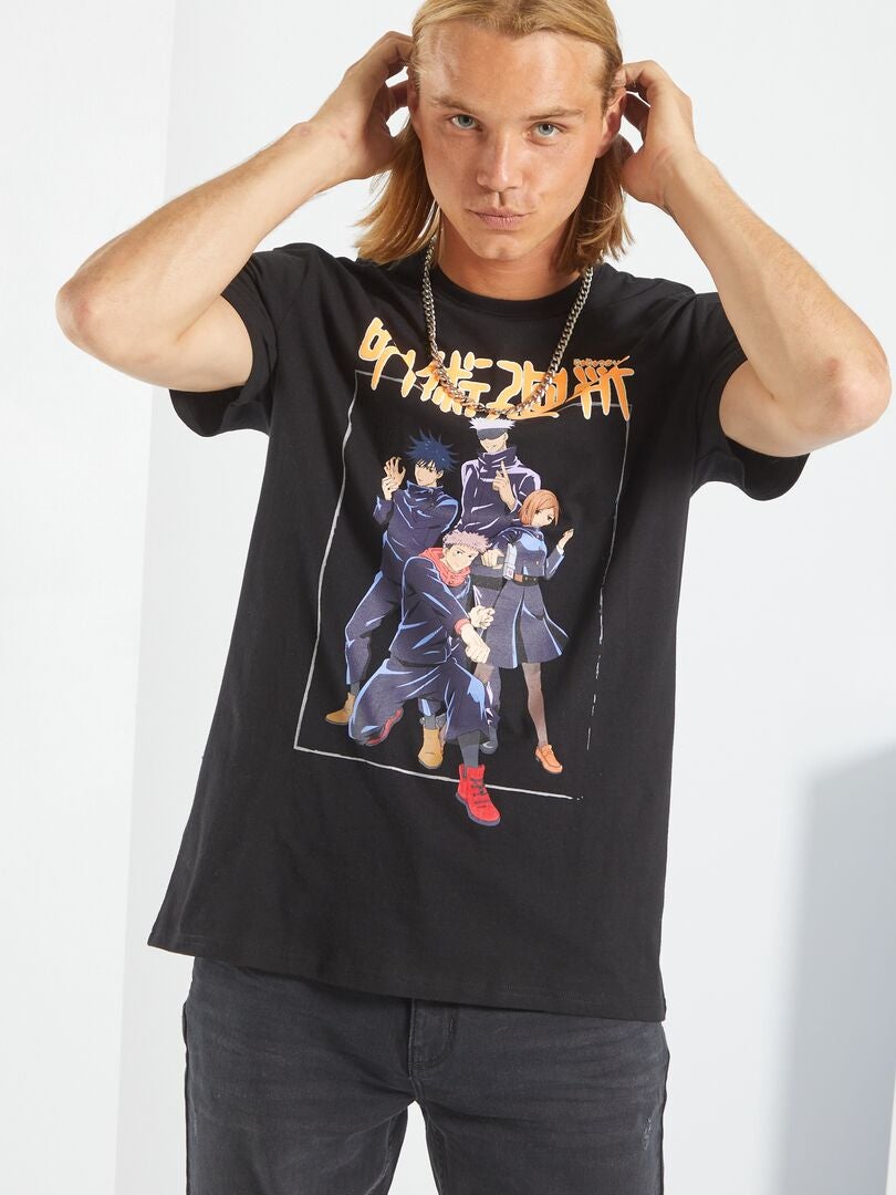 T-shirt imprimé 'Jujutsu Kaisen' noir - Kiabi