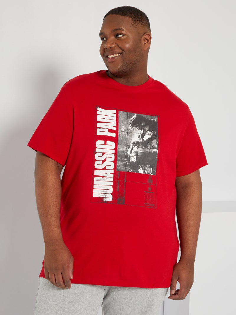 T-shirt imprimé 'Jurassic Park' Rouge - Kiabi
