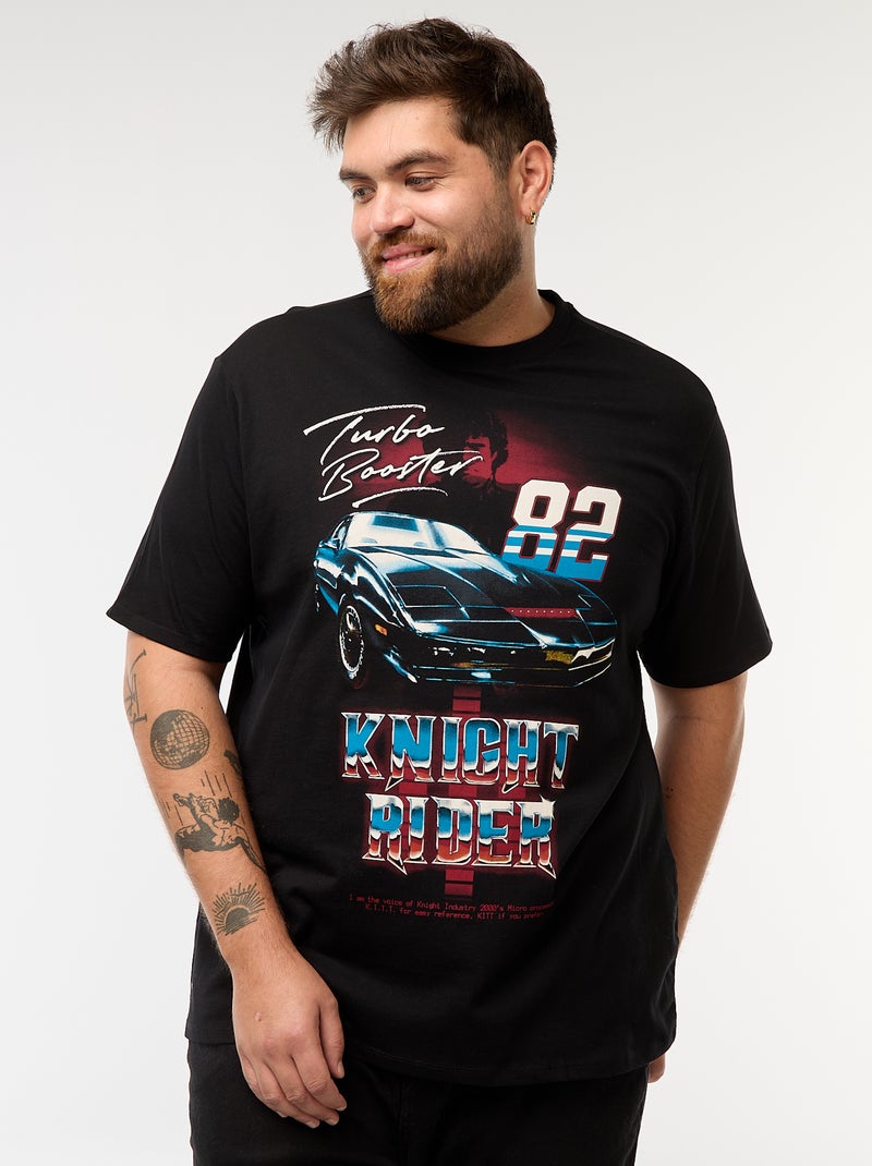 T-shirt imprimé 'K2000' à manches courtes Noir - Kiabi