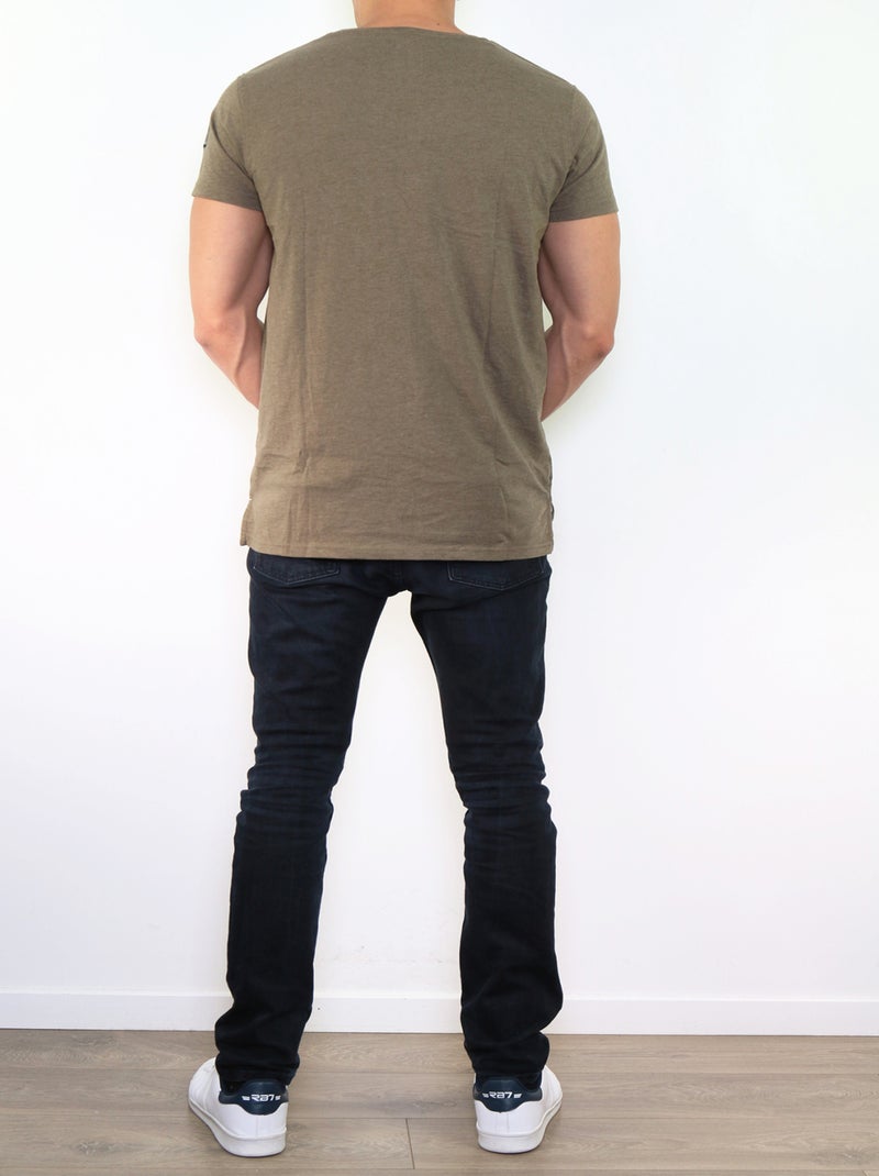 T-shirt imprimé Kaki - Kiabi