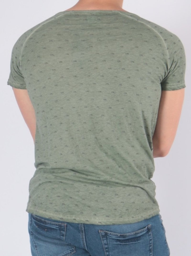 T-shirt imprimé Kaki - Kiabi