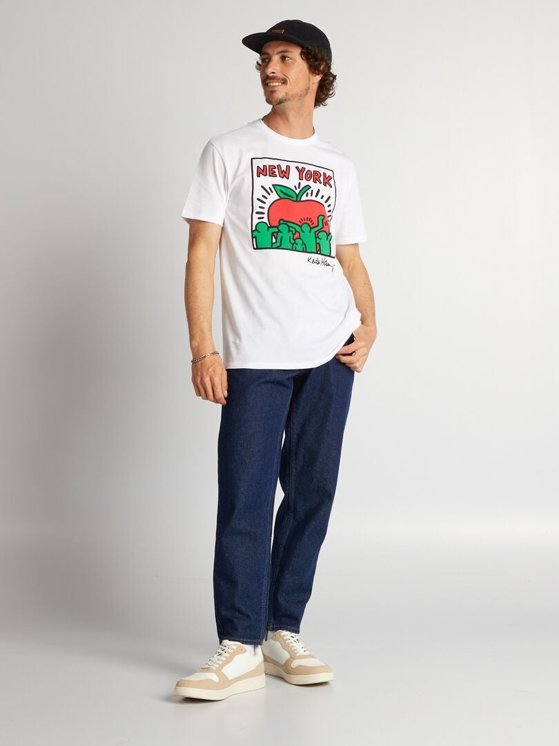 T-shirt imprimé 'Keith Haring' blanc - Kiabi