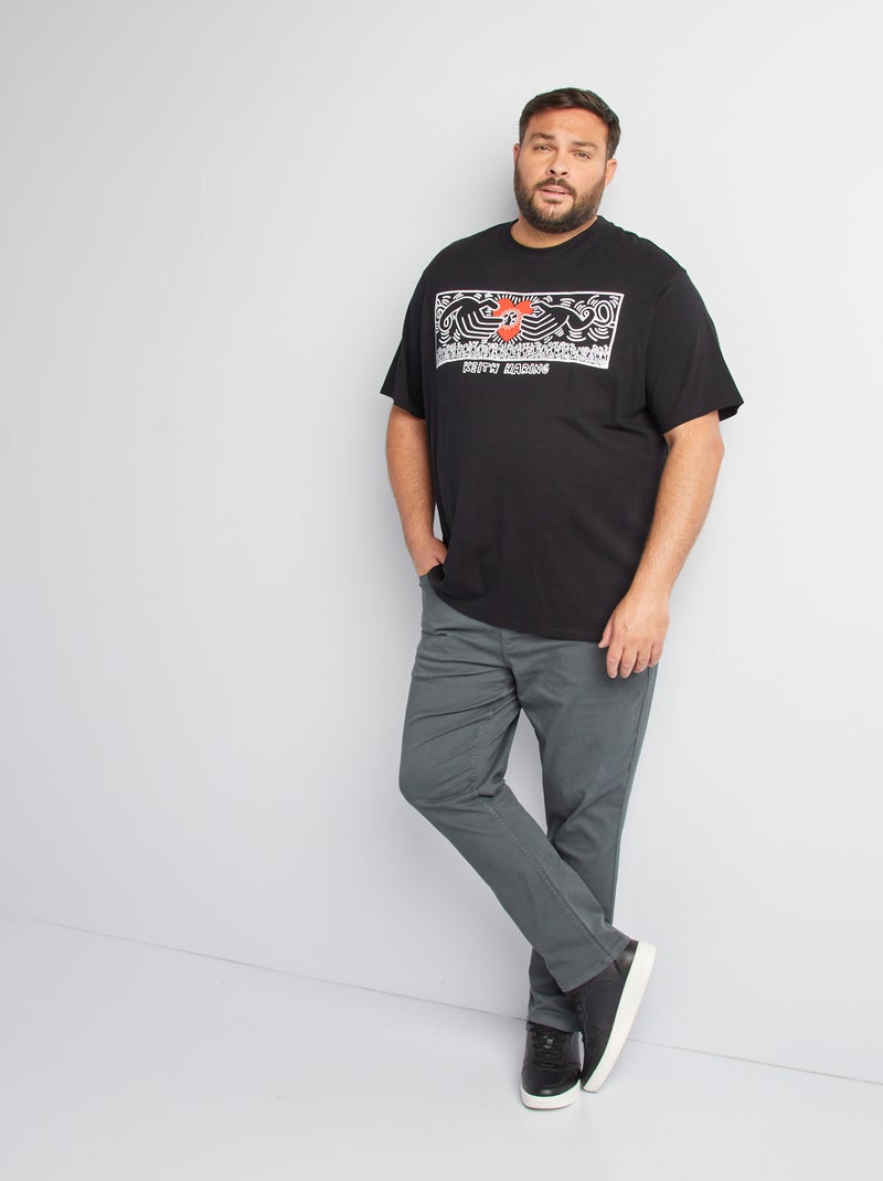 T-shirt imprimé 'Keith Haring' noir - Kiabi