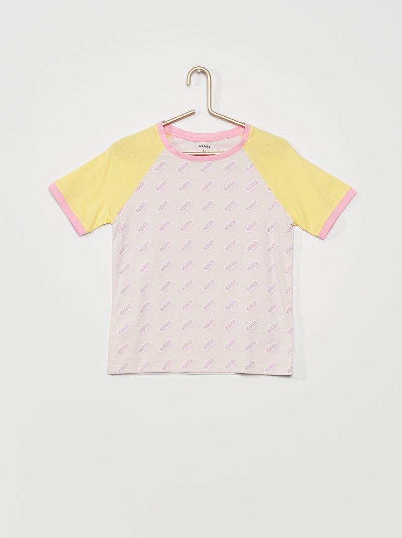 T-Shirt imprimé 'Kiabi' vintage VIOLET - Kiabi