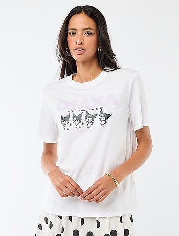 T-shirt imprimé 'Kuromi' à manches courtes