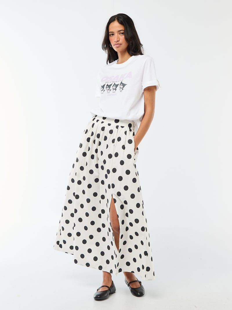 T-shirt imprimé 'Kuromi' à manches courtes Blanc - Kiabi