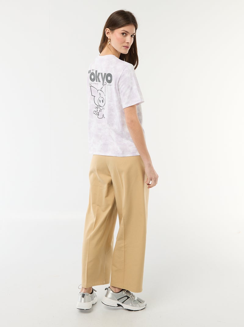 T-shirt imprimé 'Kuromi' à manches courtes Rose - Kiabi