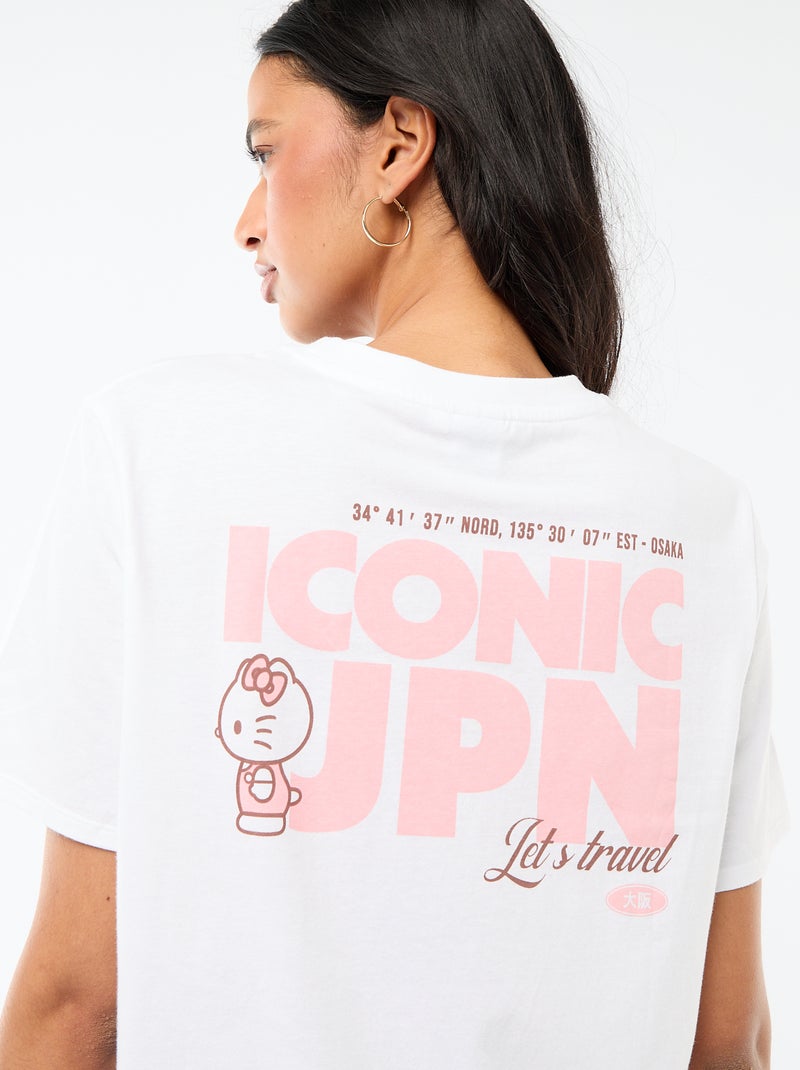 T-shirt imprimé 'Kuromi' imprimé recto/verso Blanc - Kiabi