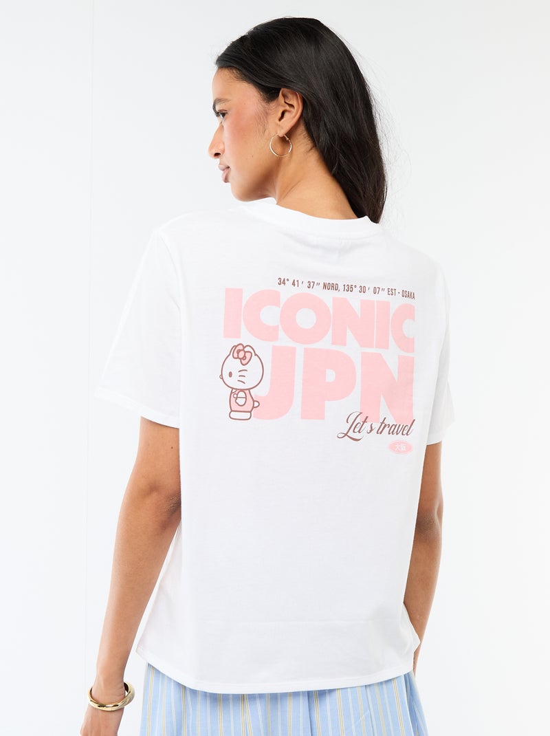 T-shirt imprimé 'Kuromi' imprimé recto/verso Blanc - Kiabi