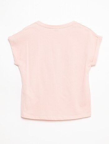 T-shirt imprimé 'Kuromi' uni en coton