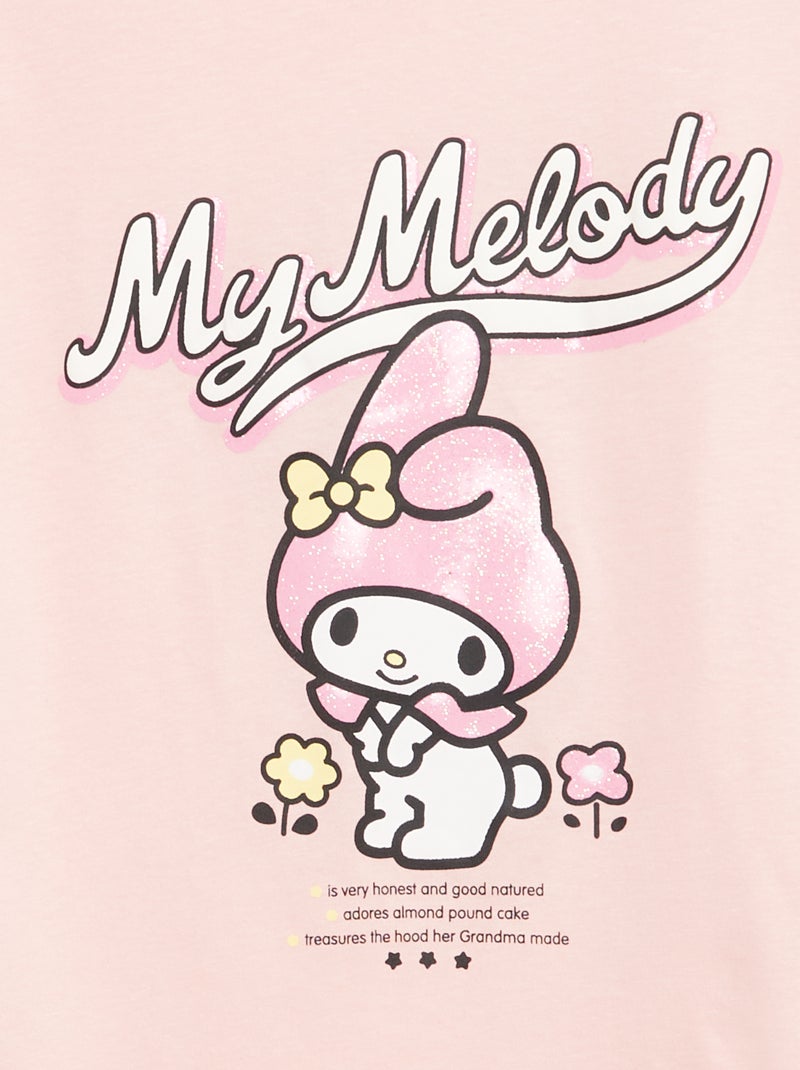 T-shirt imprimé 'Kuromi' uni en coton Rose - Kiabi