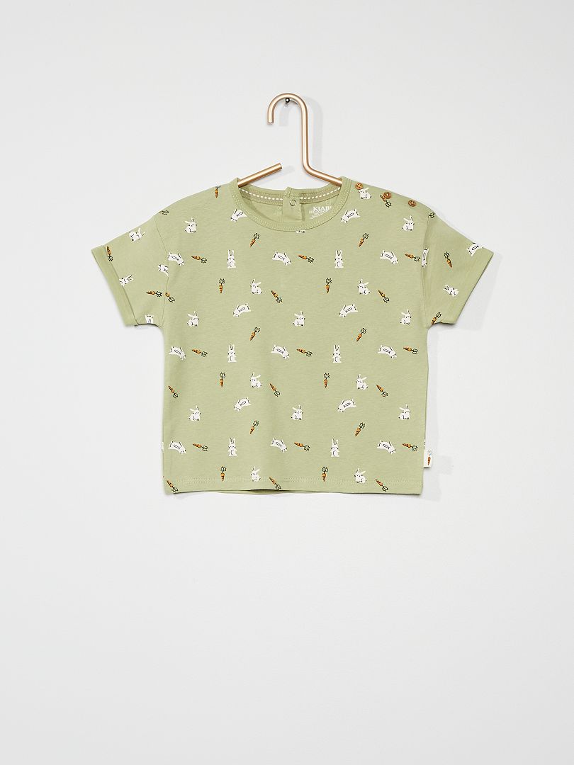 T-shirt imprimé 'lapins' vert - Kiabi