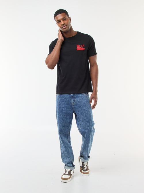 T-shirt imprimé 'Le Parrain' à manches courtes - Kiabi